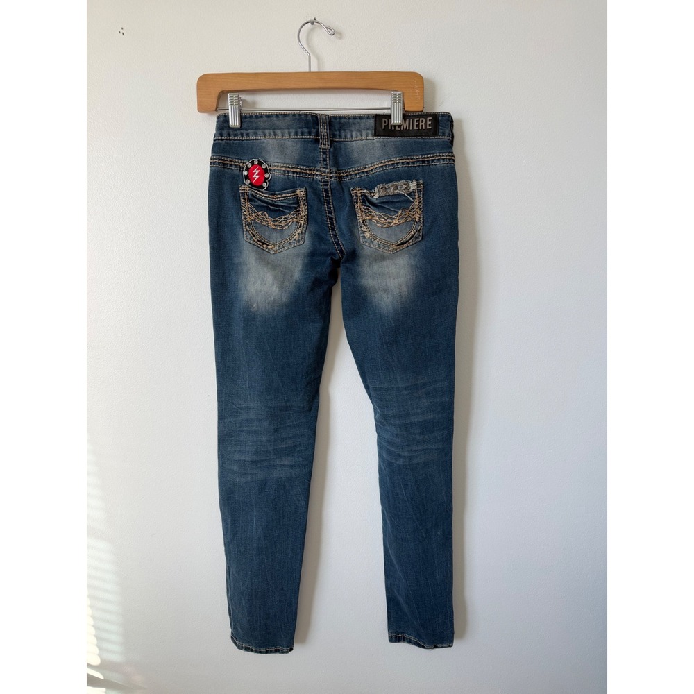 Premiere by rue21 Y2K Low-Rise Skinny Jeans – Size 3/4 Regular - Picture 4 of 5